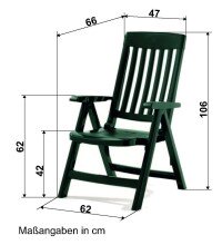 Klappstuhl >Palma< in Weiß, Vollkunststoff -...
