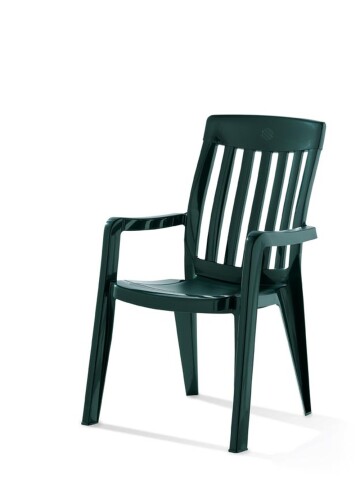 Stapelstuhl >Palma< in Smaragdgrün, Vollkunststoff - 65x93x59cm (BxHxT)