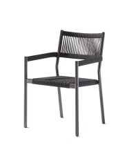 Stapelstuhl >Rimini< in Grau, Rope - 64x84x56cm...