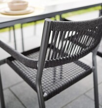 Stapelstuhl >Rimini< in Grau, Rope - 64x84x56cm (BxHxT)