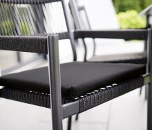 Stapelstuhl >Rimini< in Grau, Rope - 64x84x56cm (BxHxT)