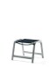 Hocker >Royal< in Grau, Textilux®-Kunstfasergewebe - 56x44x57cm (BxHxT)