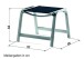 Hocker >Royal< in Mocca, Textilux®-Kunstfasergewebe - 56x44x57cm (BxHxT)