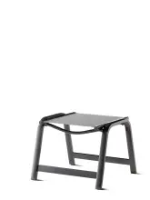 Hocker >Royal< in Hellgrau, Kunstfasergewebe -...