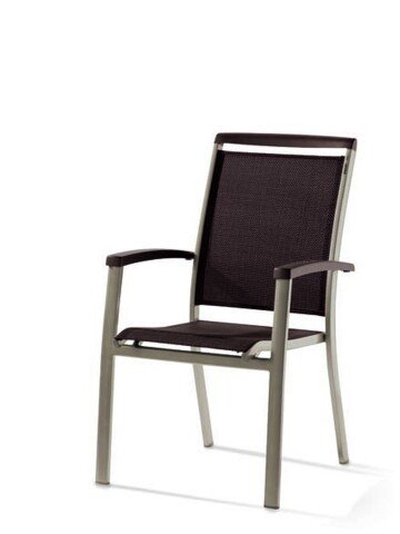 Stapelstuhl >Royal< in Mocca, Kunstfasergewebe - 70x96x60cm (BxHxT)
