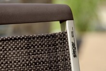 Stapelstuhl >Royal< in Mocca, Kunstfasergewebe - 70x96x60cm (BxHxT)