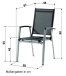Stapelstuhl >Salerno< in Grau, Kunstfasergewebe - 68x98x59cm (BxHxT)