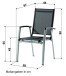 Stapelstuhl >Salerno< in Grau, Kunstfasergewebe - 68x98x59cm (BxHxT)