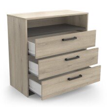 Schubkastenkommode >WATSON< in Kronberg Eiche - 82,8x81,1x39,5cm (BxHxT)
