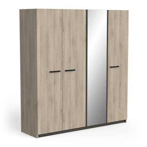 Drehtürenschrank >WATSON< in Kronberg Eiche - 178,1x191,5x51,4cm (BxHxT)