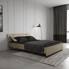 Bettgestell >WATSON< in Kronberg Eiche - 188.3x71,7x204.3 cm (BxHxT)