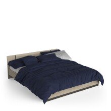 Bettgestell >WATSON< in Kronberg Eiche - 188.3x71,7x204.3 cm (BxHxT)