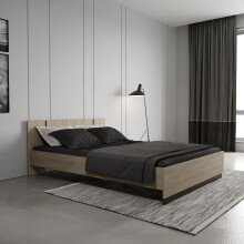 Bettgestell >WATSON< in Kronberg Eiche - 188.3x71,7x204.3 cm (BxHxT)