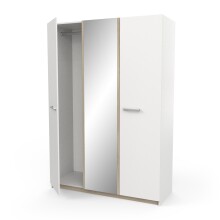 Drehtürenschrank >WATSON< in Matt weiß - 133,5x191,5x51,4cm (BxHxT)