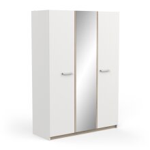 Drehtürenschrank >WATSON< in Matt weiß - 133,5x191,5x51,4cm (BxHxT)