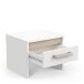 Nachttisch >WATSON< in Matt weiß - 39,5x32,1x34,7cm (BxHxT)