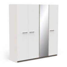 Drehtürenschrank >WATSON< in Matt weiß - 178,1x191,5x51,4cm (BxHxT)