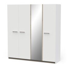 Drehtürenschrank >WATSON< in Matt weiß - 178,1x191,5x51,4cm (BxHxT)
