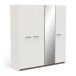 Drehtürenschrank >WATSON< in Matt weiß - 178,1x191,5x51,4cm (BxHxT)