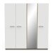 Drehtürenschrank >WATSON< in Matt weiß - 178,1x191,5x51,4cm (BxHxT)