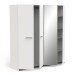 Drehtürenschrank >WATSON< in Matt weiß - 178,1x191,5x51,4cm (BxHxT)