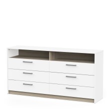 Sideboard >WATSON< in Matt weiß -...