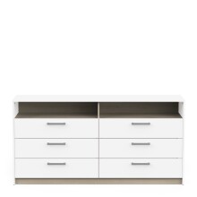 Sideboard >WATSON< in Matt weiß - 162,7x81,1x39,5cm (BxHxT)