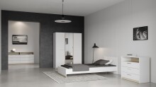 Sideboard >WATSON< in Matt weiß - 162,7x81,1x39,5cm (BxHxT)