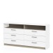 Sideboard >WATSON< in Matt weiß - 162,7x81,1x39,5cm (BxHxT)