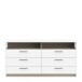 Sideboard >WATSON< in Matt weiß - 162,7x81,1x39,5cm (BxHxT)