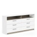 Sideboard >WATSON< in Matt weiß - 162,7x81,1x39,5cm (BxHxT)
