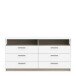 Sideboard >WATSON< in Matt weiß - 162,7x81,1x39,5cm (BxHxT)