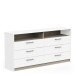 Sideboard >WATSON< in Matt weiß - 162,7x81,1x39,5cm (BxHxT)