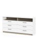 Sideboard >WATSON< in Matt weiß - 162,7x81,1x39,5cm (BxHxT)