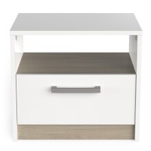 Nachttisch >WATSON< in Matt weiß - 46x41x34,6cm (BxHxT)