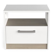Nachttisch >WATSON< in Matt weiß - 46x41x34,6cm (BxHxT)