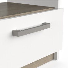 Nachttisch >WATSON< in Matt weiß - 46x41x34,6cm (BxHxT)