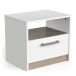 Nachttisch >WATSON< in Matt weiß - 46x41x34,6cm (BxHxT)