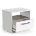 Nachttisch >WATSON< in Matt weiß - 46x41x34,6cm (BxHxT)