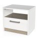Nachttisch >WATSON< in Matt weiß - 46x41x34,6cm (BxHxT)