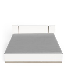 Bettgestell >WATSON< in Matt weiß - 204,3x71,7x188,3cm (BxHxT)