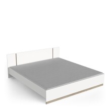 Bettgestell >WATSON< in Matt weiß - 204,3x71,7x188,3cm (BxHxT)