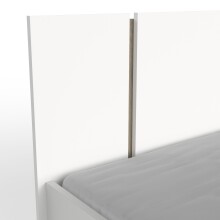 Bettgestell >WATSON< in Matt weiß - 204,3x71,7x188,3cm (BxHxT)