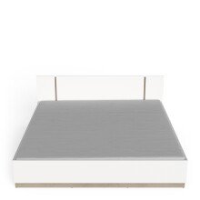 Bettgestell >WATSON< in Matt weiß - 204,3x71,7x188,3cm (BxHxT)