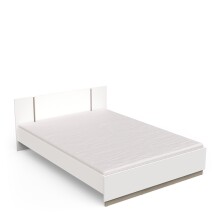 Bettgestell >WATSON< in Matt weiß - 204,3x71,7x148,3cm (BxHxT)