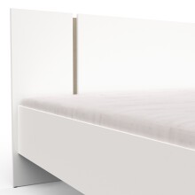 Bettgestell >WATSON< in Matt weiß - 204,3x71,7x148,3cm (BxHxT)