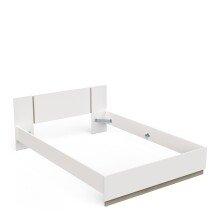 Bettgestell >WATSON< in Matt weiß - 204,3x71,7x148,3cm (BxHxT)