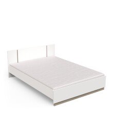 Bettgestell >WATSON< in Matt weiß - 204,3x71,7x148,3cm (BxHxT)