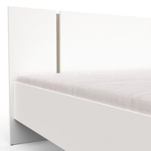 Bettgestell >WATSON< in Matt weiß - 204,3x71,7x148,3cm (BxHxT)