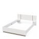 Bettgestell >WATSON< in Matt weiß - 204,3x71,7x148,3cm (BxHxT)